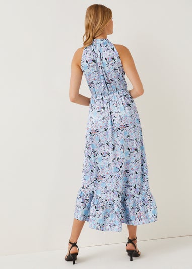 JDY Britney Blue Floral Halter Dress