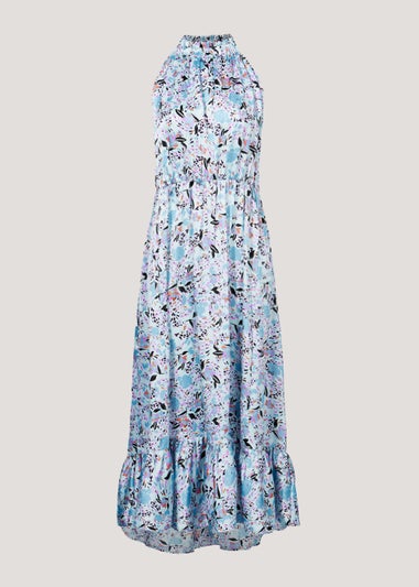 JDY Britney Blue Floral Halter Dress