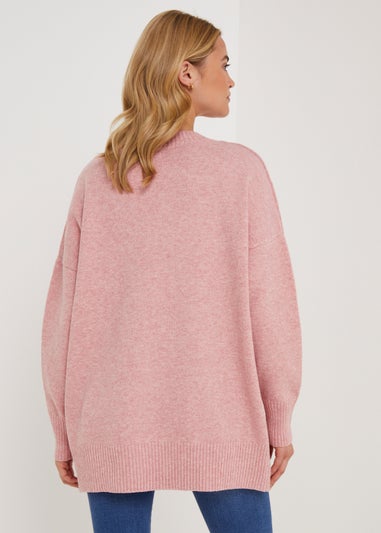 Pink V-Neck Jumper