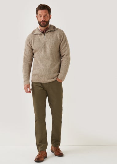 Lincoln Stone Knitted 1/4 Zip Sweatshirt