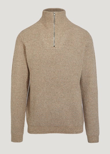 Lincoln Stone Knitted 1/4 Zip Sweatshirt