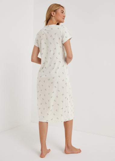 Grey Paisley Longline Nightie