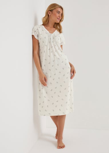 Grey Paisley Longline Nightie