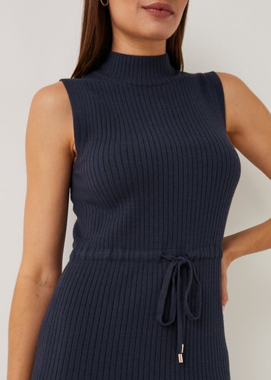 Et Vous Navy Knitted Midi Dress