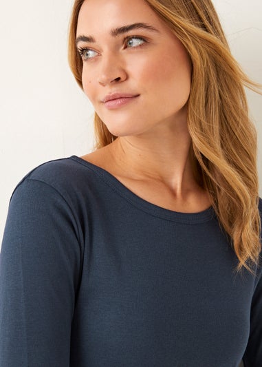 Navy 3/4 Sleeve T-Shirt