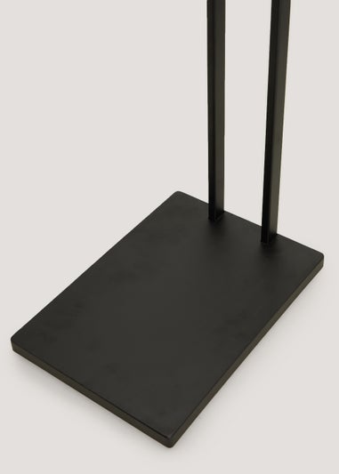 Black Metal Towel Rails (80cm x 32cm x 20cm)
