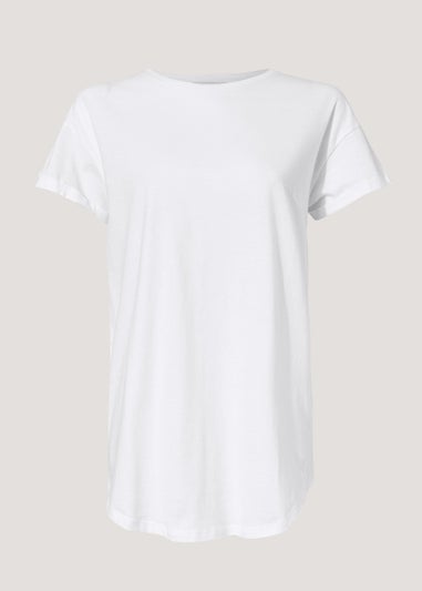 White Essential Longline T-Shirt