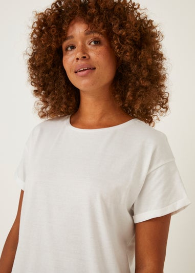 White Essential Longline T-Shirt