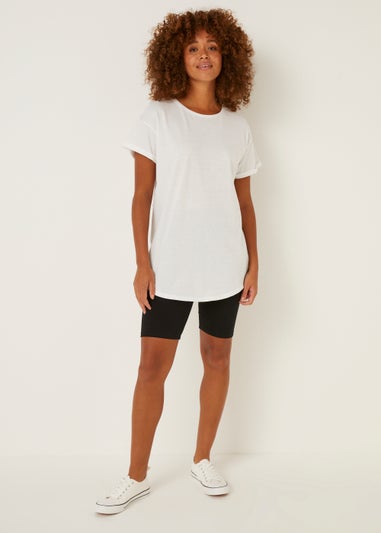 White Essential Longline T-Shirt