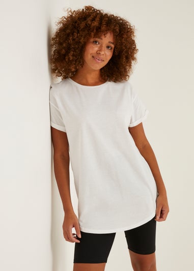 White Essential Longline T-Shirt