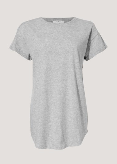 Grey Longline Essential T-Shirt
