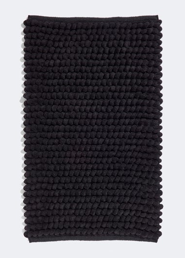 Black Chunky Bobble Bath Mat (50cm x 80cm)