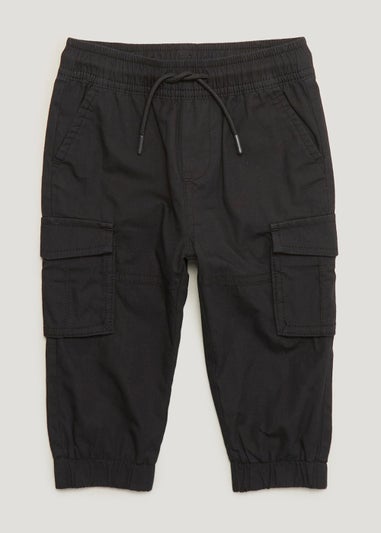 Boys Black Cargo Trousers (9mths-6yrs)