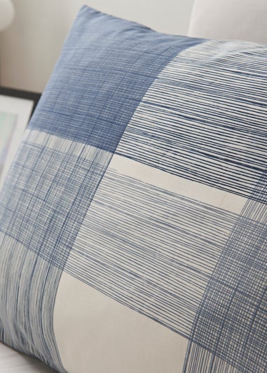 Blue Check Reversible Duvet Cover