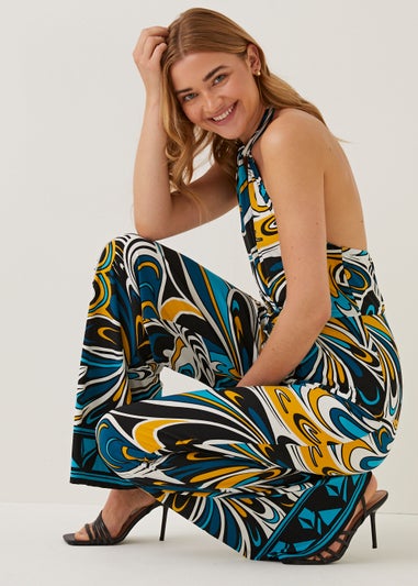 Be Beau Abstract Print Jumpsuit