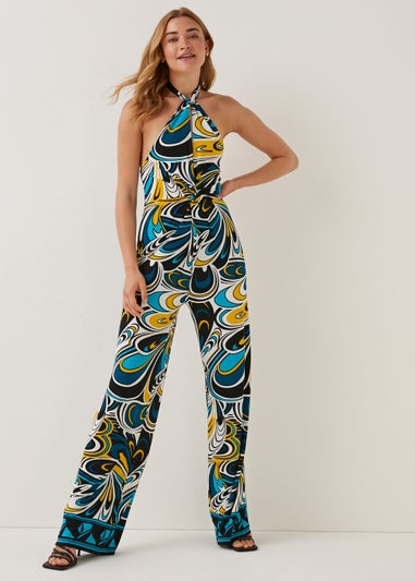 Be Beau Abstract Print Jumpsuit