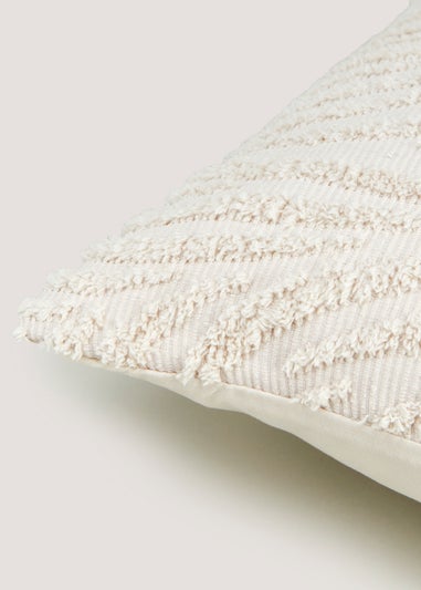Natural Chenille Tufted Cushion (43cm x 43cm)