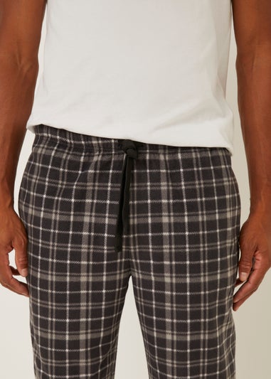 Charcoal Check Microfleece Pyjama Bottoms