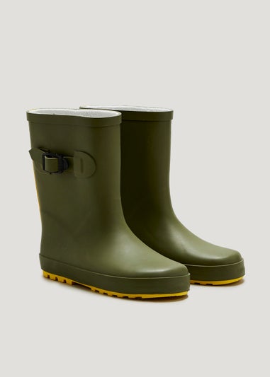 Kids Khaki Rubber Wellies (Younger 10-Older 6)