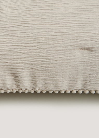 Natural Textured Muslin Cushion (55cm x 55cm)