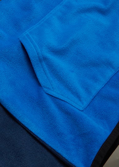 Boys Blue Polar Fleece Half Zip Hoodie (4-13yrs)