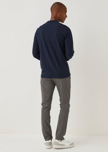 Dark Grey Slim Fit Stretch Chinos