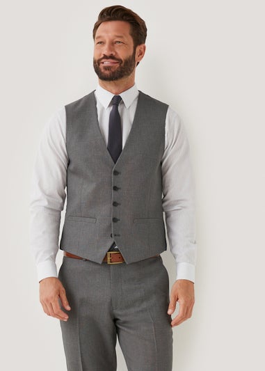 Taylor & Wright Austen Charcoal Tailored Fit Suit Waistcoat