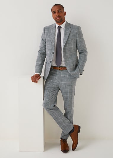 Taylor & Wright Grey Check Tailored Fit Suit Jacket