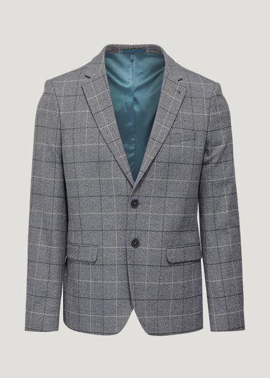 Taylor & Wright Grey Check Skinny Fit Suit Jacket