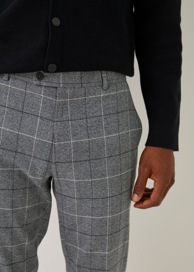 Taylor & Wright Grey Check Skinny Fit Suit Trousers