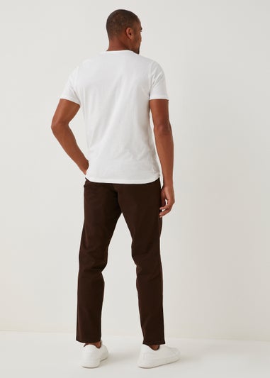 Brown Full Elasticated Chinos