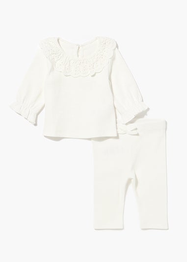 Baby Cream Lace Top & Leggings Set (Newborn-18mths)