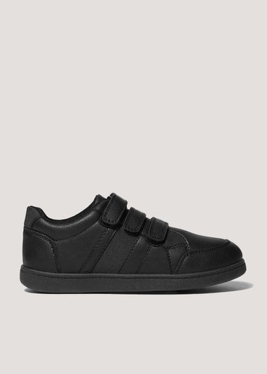 Boys plain deals black trainers