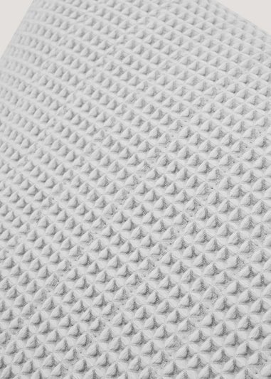 Grey Ribbed Waffle Cushion (55cm x 55cm)