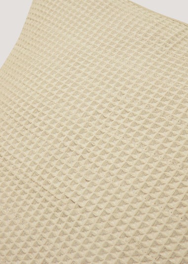 Natural Ribbed Waffle Cushion (55cm x 55cm)