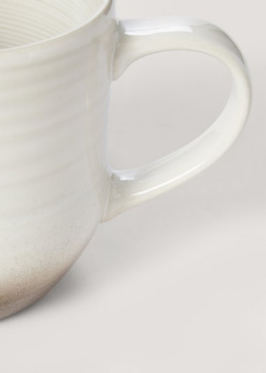 White & Brown Reflective Glaze Mug