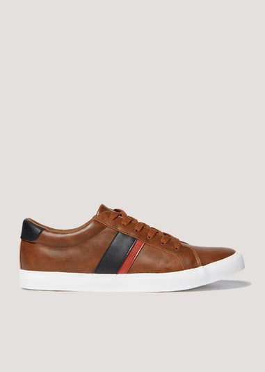 Tan Stripe Smart Trainers
