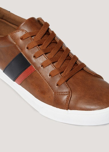 Tan Stripe Smart Trainers