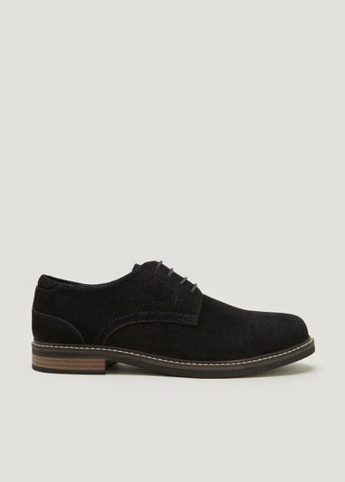 Navy Leather Suede Derby Shoes