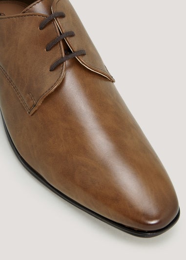 Tan Hole Derby Shoes