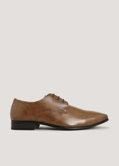 Tan Hole Derby Shoes