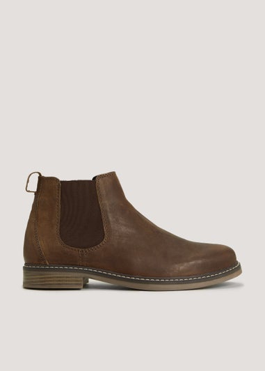 Tan Leather Chelsea Boots