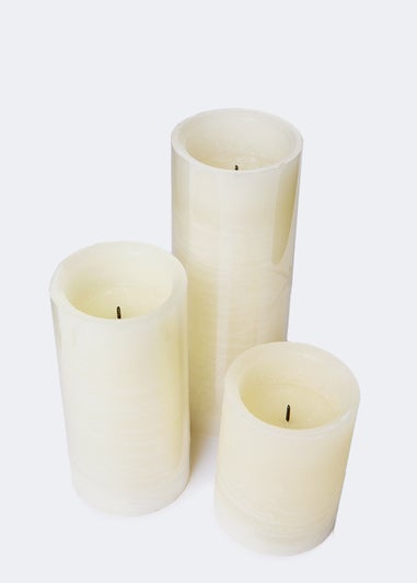 Medium LED Candle with Wick (15cm x 7.5cm)