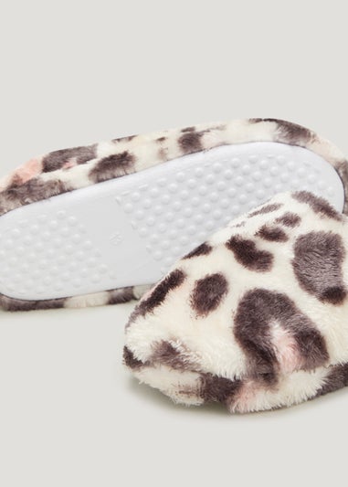 Girls leopard 2025 print slippers