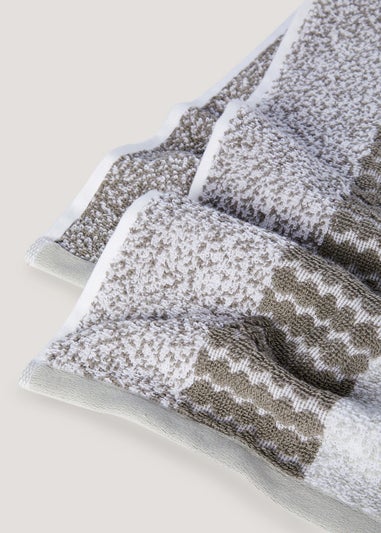 Grey Stripe 100% Cotton Towels