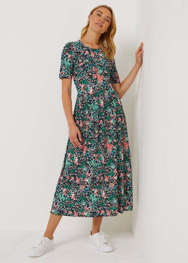 JDY Svan Black Floral Maxi Dress