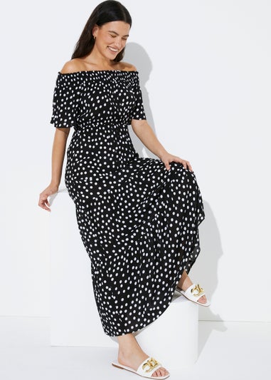 Black Spot Bardot Maxi Dress