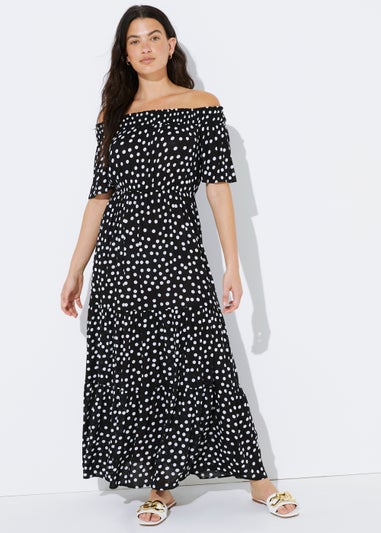 Black Spot Bardot Maxi Dress