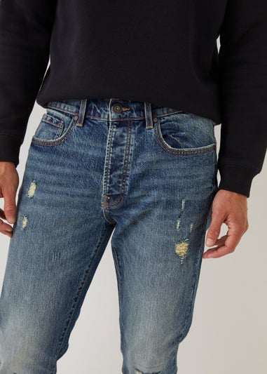Dark Wash Vintage Slim Fit Jeans