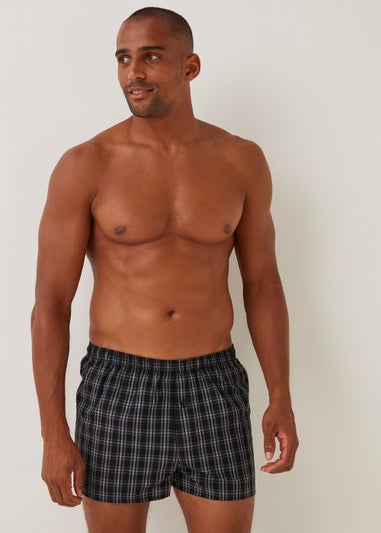 3 Pack Check Woven Boxers